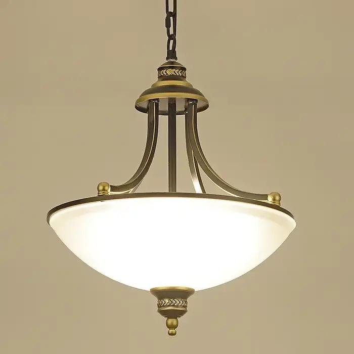 Luminaires suspendus LED en forme de fontaine en cuivre doré de luxe moderne