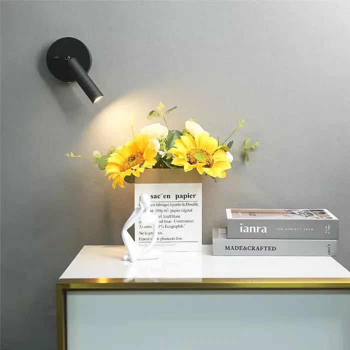 Lampes murales modernes pliantes avec interrupteur LED Spot de lecture pour la maison étude appliques