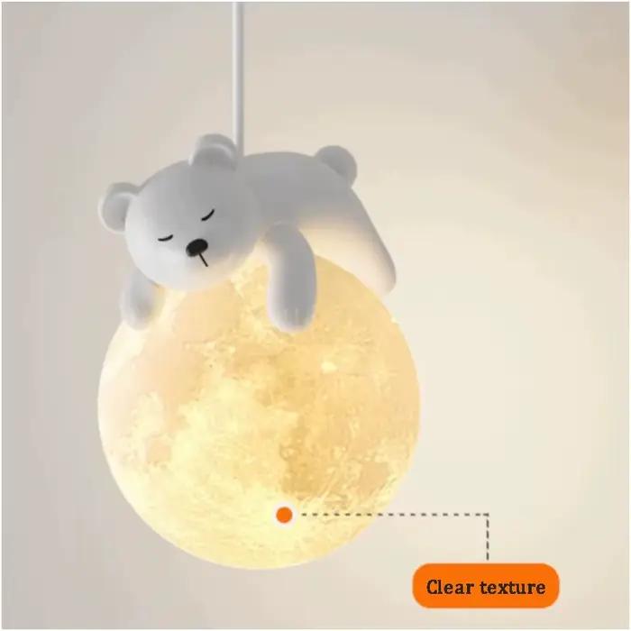 Appliques murales en forme d'ours blanc et de lapin blanc pour chambre d'enfant, style nordique, éclairage quotidien, résine et fer, idéal pour chambre de garçon ou de fille, certification CCC et CE