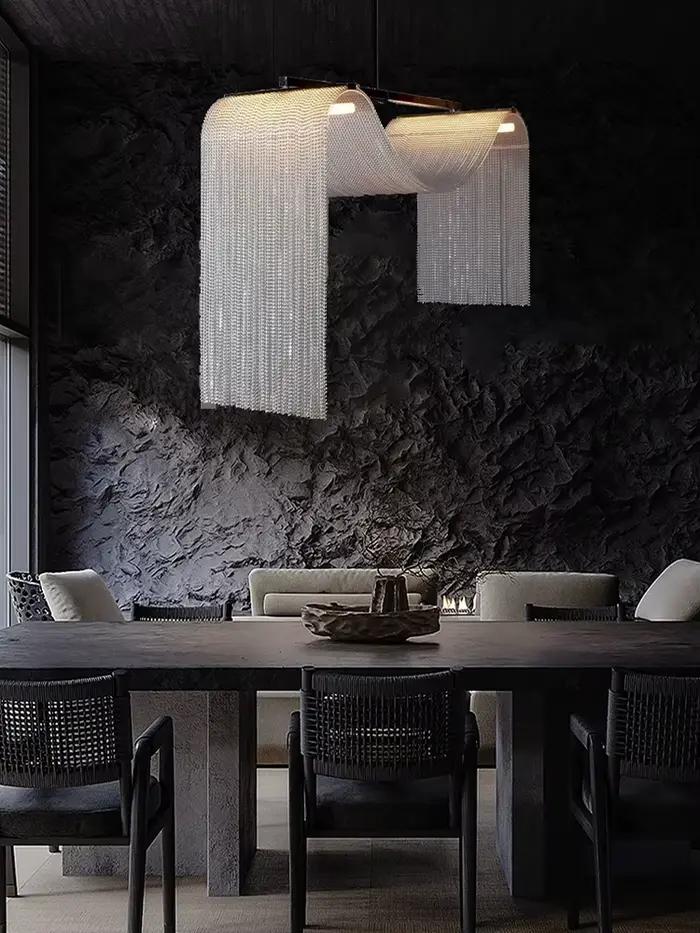 Luminaires suspendus modernes pour salon à plafond haut, décoration intérieure, lampes LED design pour plafond, loft, escalier