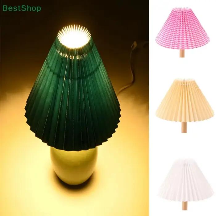 Abat-jour en tissu plissé design moderne pour lampe de table élégante ambiance douce et chaleureuse à offrir occasions spéciales