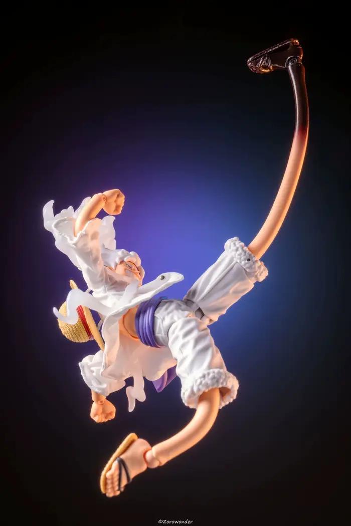 Figurine d'action ONE PIECE Nika Luffy 1/12 avec vêtements en tissu, accessoires de décoration, jouets avec fil de fer intégré, cadeau pour garçons