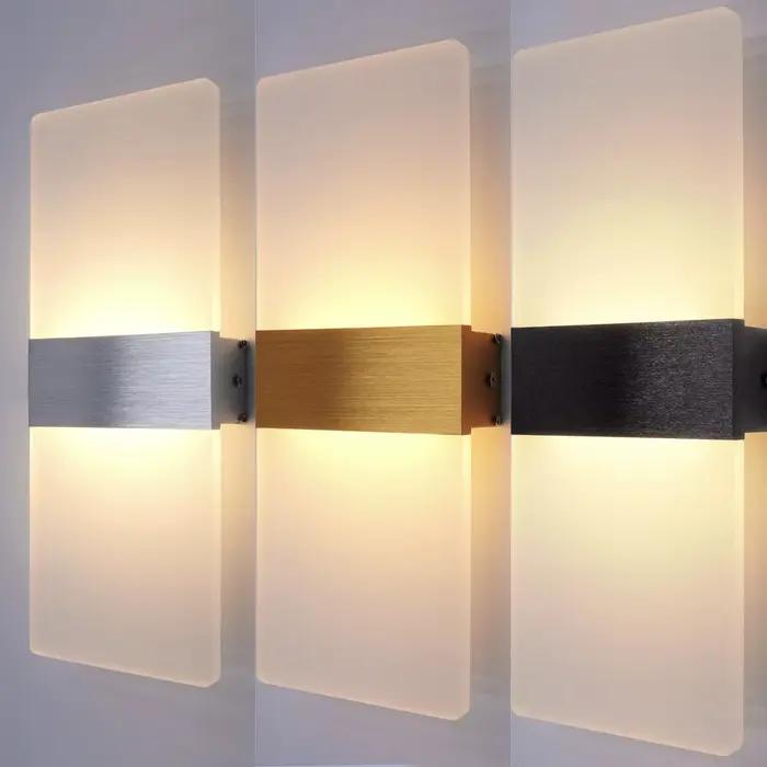 Appliques murales LED modernes avec abat-jour en acrylique pour éclairage quotidien de qualité, idéales pour la décoration de chevet, couloir ou salon, offrant une lumière douce et protectrice pour diverses pièces de la maison