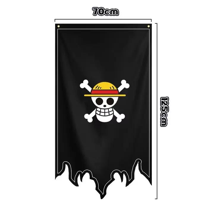 Drapeau d'anime One Piece Luffy Chopper Law Cosplay en polyester, drapeau de bateau pirate de dessin animé pour fête, accessoires de décoration intérieure, jouets, cadeau