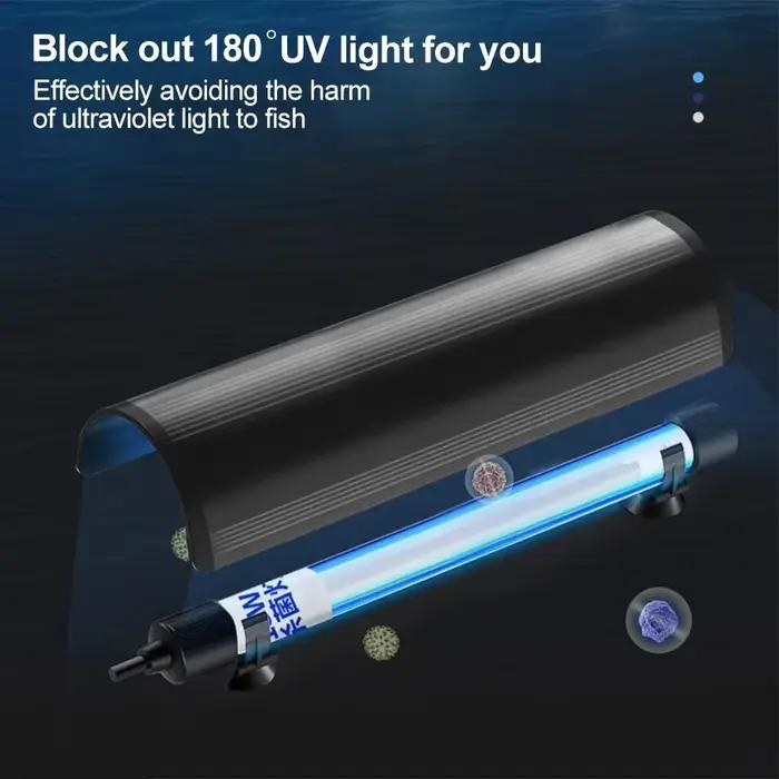 Lumière UV 13W lampe de stérilisation Submersible stérilisateur ultraviolet désinfection de l'eau pour Aquarium aquarium étang AC110-220V