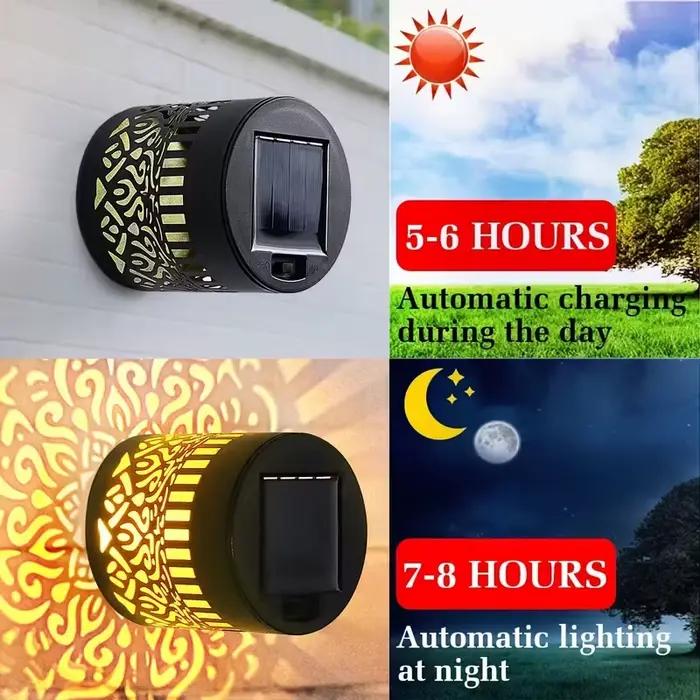 Lampe solaire LED d'extérieur pour clôture et mur
