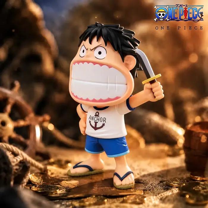Figurine officielle One Piece Luffy en PVC, 15cm/5,91 pouces, modèle de collection, ornement de bureau, décoration de voiture, jouets, cadeaux, 1 pièce