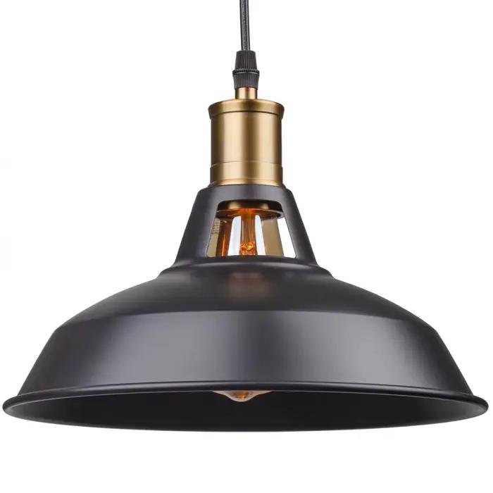 Suspension industrielle ferme pendentif éclairage noir Loft grange suspendu cuisine