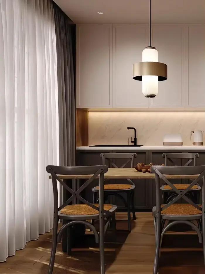 Lampe LED Suspendue en Laiton et Verre de Style Médiéval Luminaire Décoratif d'Nik