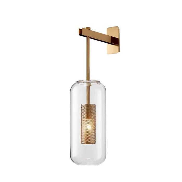 Applique murale de luxe post-moderne lampe texturée minimaliste nordique pour chambre à coucher couloir hôtel décoration de chevet élégante à offrir pour occasions spéciales