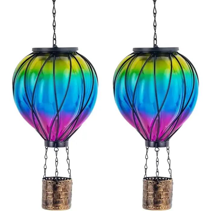 Lampe de jardin solaire vintage effet flamme décoration extérieure verre métal pour soirées et barbecues occasions spéciales