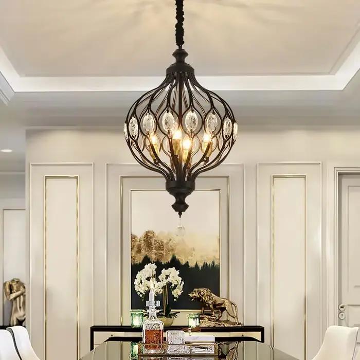 Pays américain Restaurant suspension lustres modernes pour salon chambre cage d'escalier allée Style Vintage lanterne lampes