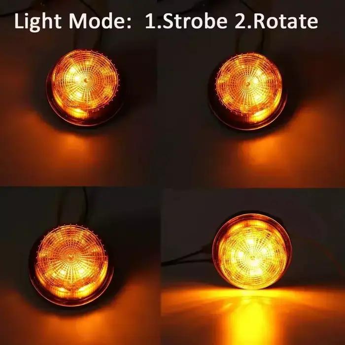 Lumière stroboscopique de voiture d'urgence, Indication de circulation rotative, balise Flash de voiture, LED Orange bleu rouge, voyant d'avertissement de voiture