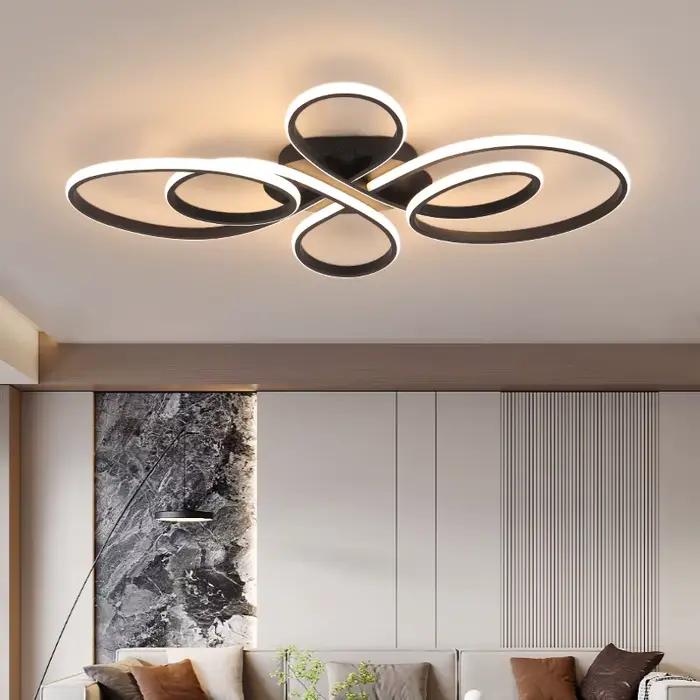 Plafonniers LED modernes à télécommande pour salon à plafond bas