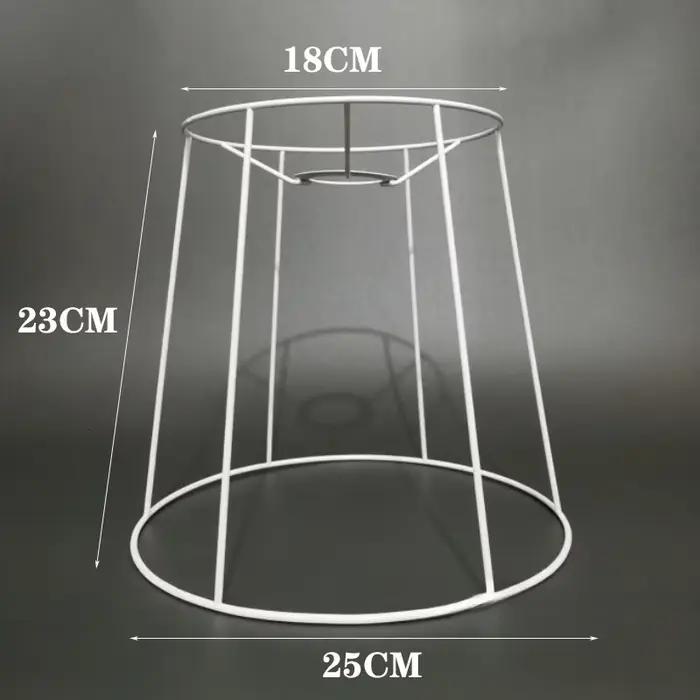 Abat-jour Cage cadre fer fil métallique lumière lustre Support de lampe pour bricolage anneau garde Table