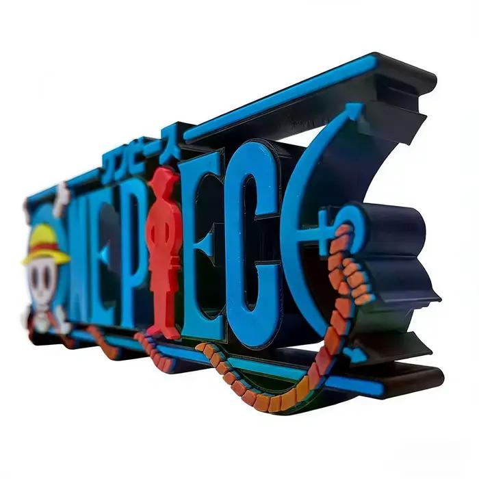 Nouvelle figurine One Piece avec logo tête de mort en chapeau de paille, imprimée en 3D, ornement de collection anime, décoration de bureau et de maison, cadeaux pour les fans d'anime