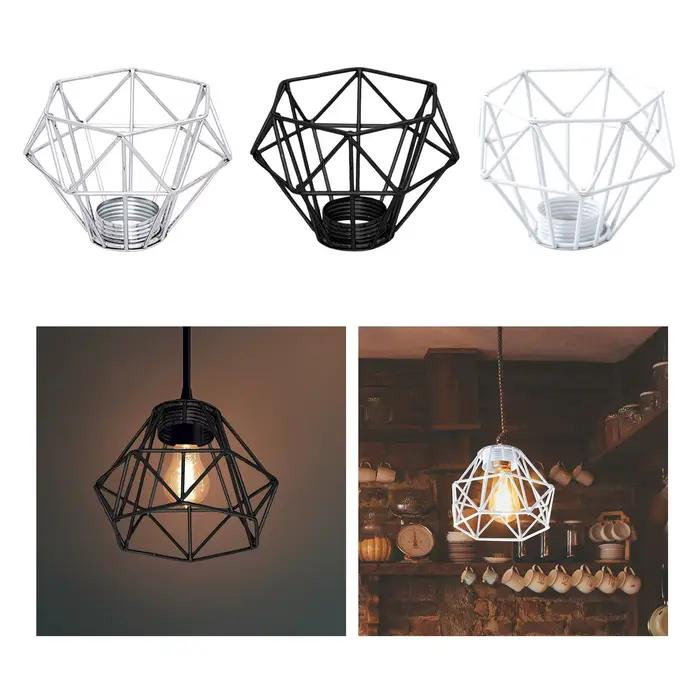 Abat-jour en métal, Cage d'ampoule, lustre, lanterne en fer forgé