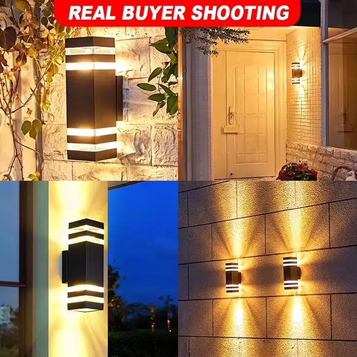 Appliques murales extérieures LED E27 haut vers le bas applique murale extérieure IP65 LED étanche