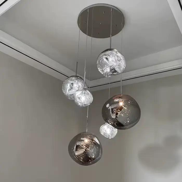 Nordique LED lave plafond suspension lampe verre pendentif lumières éclairage moderne salon intérieur décor maison luminaires cuisine suspendus