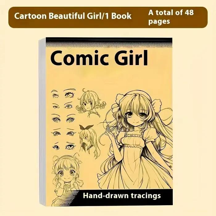 Livre de dessins de personnages d'anime pour débutants | Carnet de croquis de 48 pages avec lignes de base | Idéal pour les dessinateurs et les stylistes de dessins animés