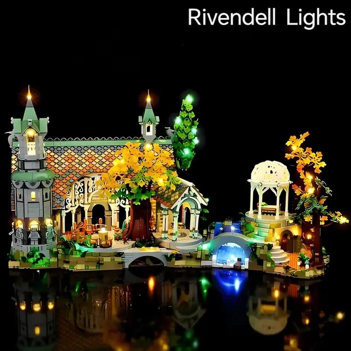 Ensemble de lumières LED créatives compatibles Lego 10316 THE LORD OF THE RINGS RIVENDELL, jouets modèles, lampe décorative (seulement la lumière, sans blocs)