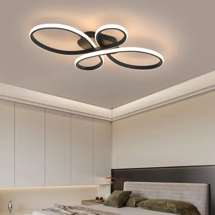 Plafonniers LED modernes à télécommande pour salon à plafond bas