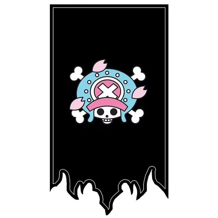 Drapeau d'anime One Piece Luffy Chopper Law Cosplay en polyester, drapeau de bateau pirate de dessin animé pour fête, accessoires de décoration intérieure, jouets, cadeau