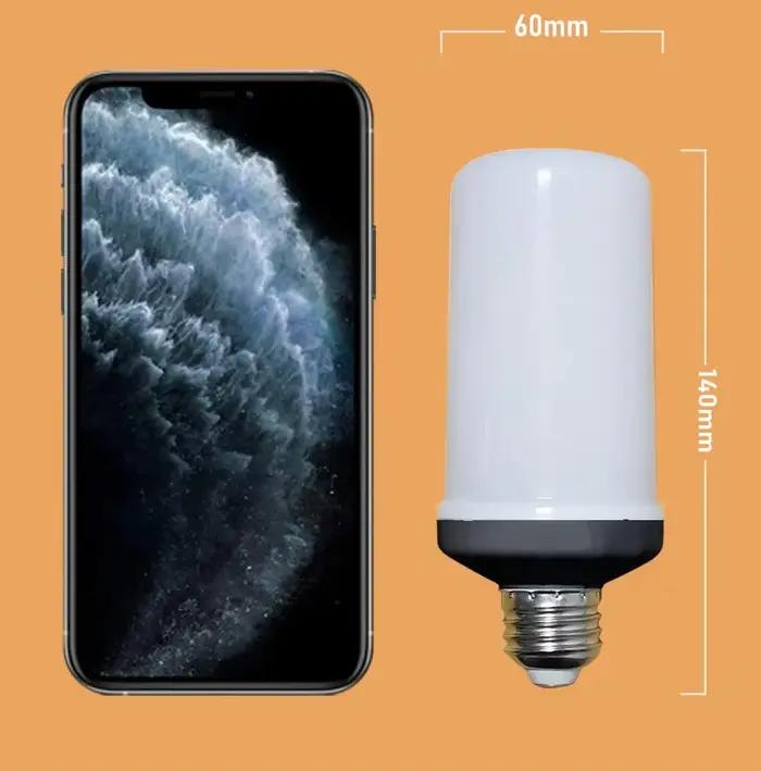E27 E14 LED effet de flamme lumière 12W plusieurs Modes créatif maïs ampoule lampe décorative pour Bar hôtel Restaurant fête décor à la maison
