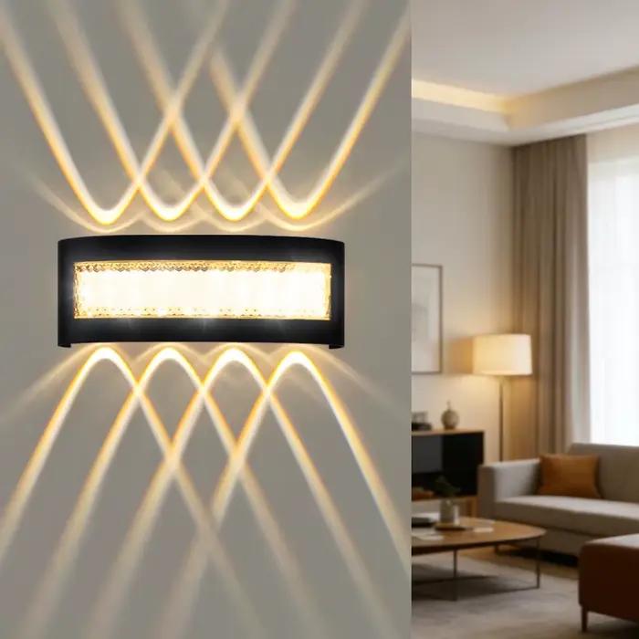Lampe murale extérieure étanche IP65, moderne, pour cour, couloir, salon, chambre à coucher, 85-265V, éclairage vers le haut et vers le bas, lampe de décoration