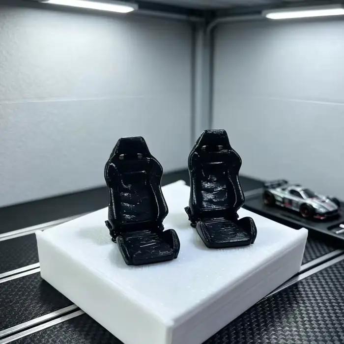 Sièges baquet miniatures 1/64 pour voitures de course, pièces de modification intérieure de voiture, accessoires de garage pour diorama