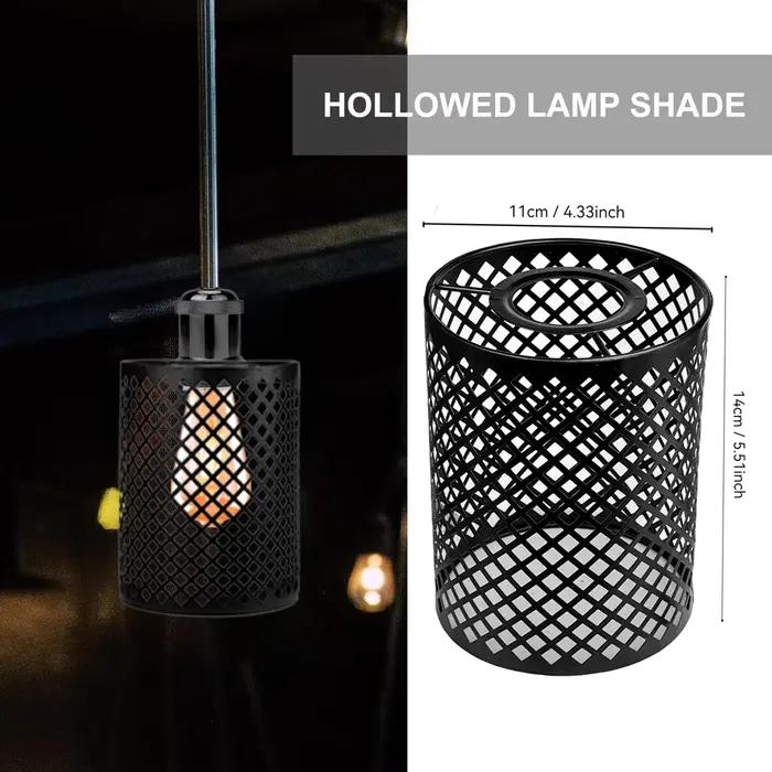 Abat-jour moderne en maille métallique noire pour lustres lampes de table bureau et veilleuses élégance contemporaine intérieur-decoration-design