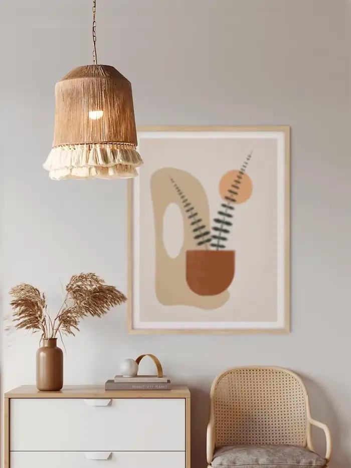 Lampes à pampilles bohème Vintage corde de chanvre suspension pour chambre Restaurant hôtel chez l'habitant lampe