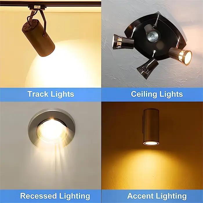 Lampe halogène Mr16 Gu5.3 12v 35w 50w avec verre transparent