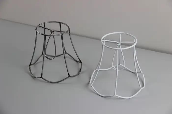 Cadre d'abat-jour en fer, 13cm de diamètre, à clipser, bricolage