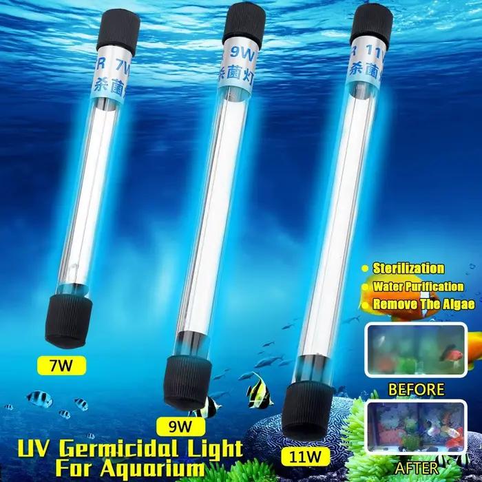 Nouvelle lampe UV submersible étanche 110V/220V pour aquarium et bassin, stérilisateur UV