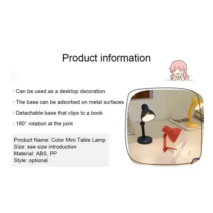 Lampe de bureau LED Mini veilleuse, lampe de livre pliable Portable, lecture dans le lit, lumière chaude pour le soin des yeux, pour l'étude, la décoration de Table de chevet
