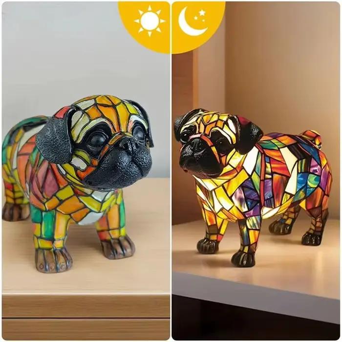 Veilleuse en résine de haute qualité miniature pour animaux de compagnie décoration de la maison douce lumière LED source de chaleur et de détente pour chambre salon et chambre d'enfant