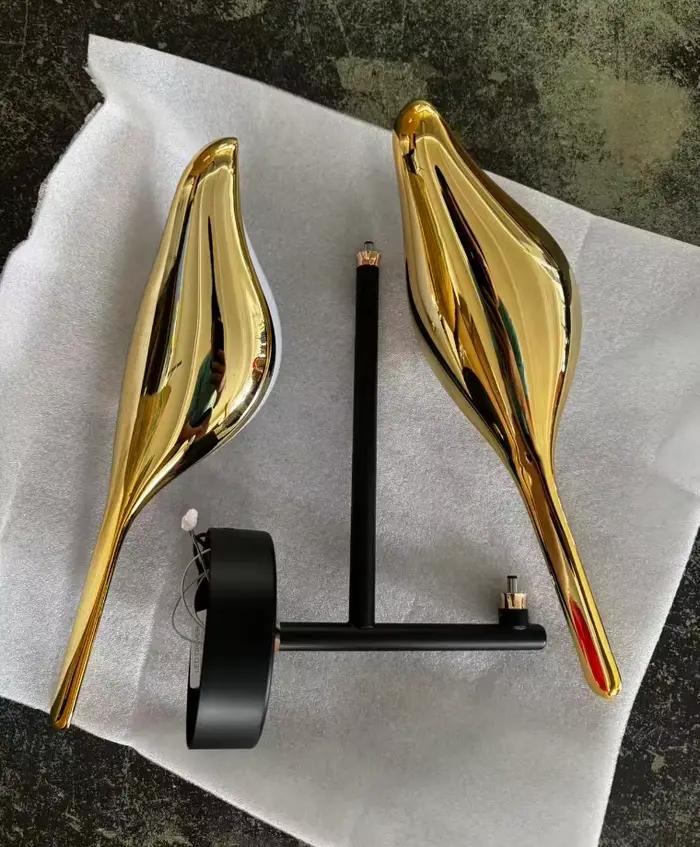 Appliques murales LED nordiques Golden Bird lampe murale créative art déco pour salon chambre à coucher cuisine entrée étude salle de bain occasions spéciales