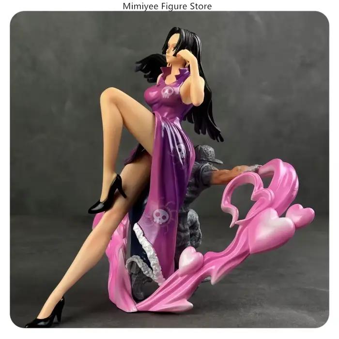 25 cm une pièce Boa Hancock assis Pose Cheongsam Anime Figure modèle Statue Collection bureau décoration cadeau