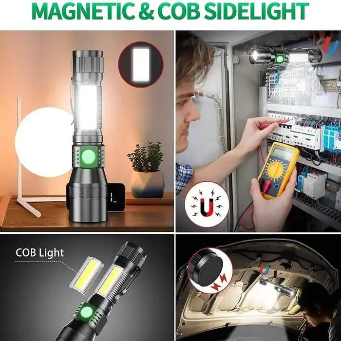 Lampe torche UV et lampe puissante rechargeable par USB, lanterne de camping, détecteur de taches d'urine d'animaux, lampe torche LED ultraviolette à lumière noire
