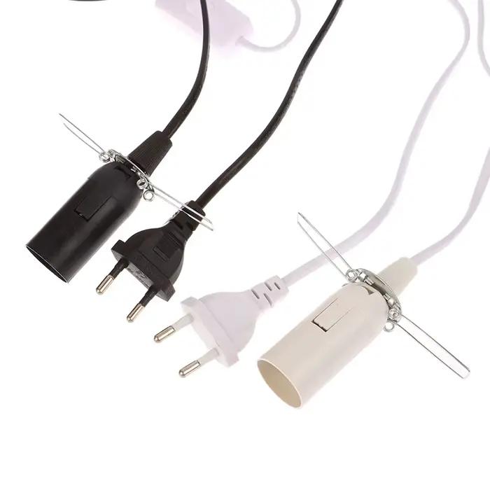 Base de lampe à douille E14 avec fil de commutation, support de suspension d'ampoule LED, suspension de lampe à sel, prise UE, câble de rette d'alimentation, 1.8m