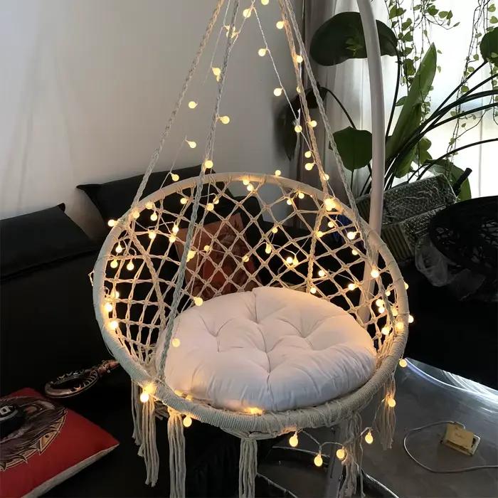 Coussin de siège de balançoire extérieur avec glands, oreiller de canapé, hamac de confrontation, coussins de chaise d'oeuf
