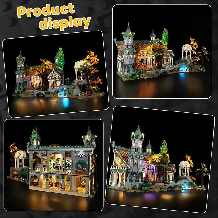 Ensemble de lumières LED créatives compatibles Lego 10316 THE LORD OF THE RINGS RIVENDELL, jouets modèles, lampe décorative (seulement la lumière, sans blocs)