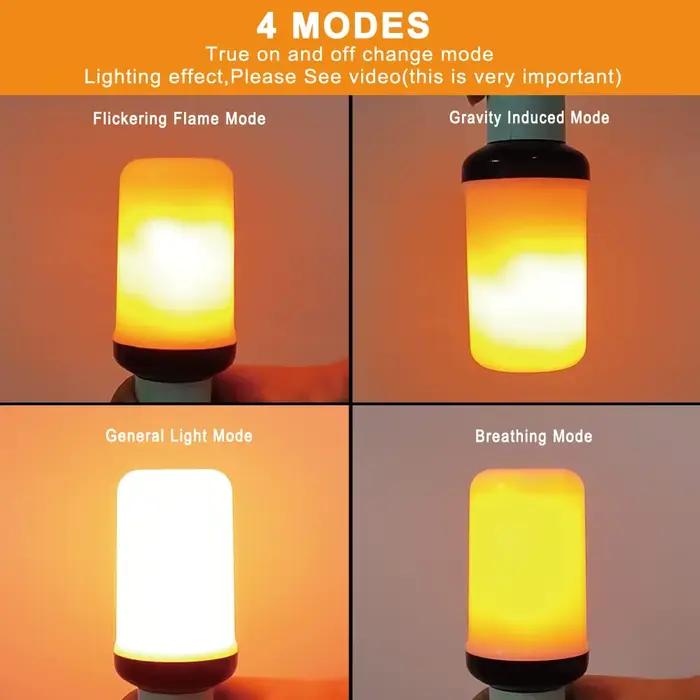 E27 E14 LED effet de flamme lumière 12W plusieurs Modes créatif maïs ampoule lampe décorative pour Bar hôtel Restaurant fête décor à la maison