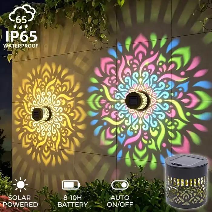 Lampe solaire LED d'extérieur pour clôture et mur