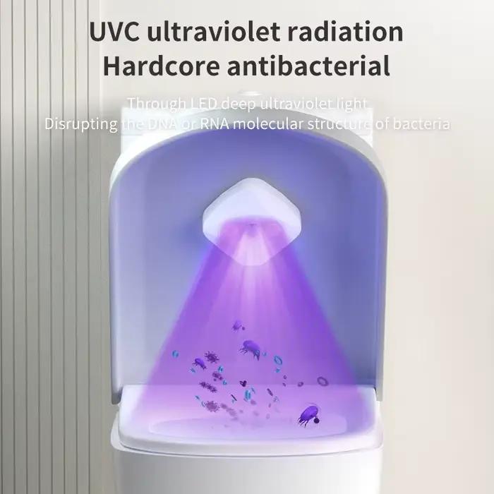 Lampe désinfectante UV pour toilettes, rechargeable par USB, pour la maison, l'hôtel, la salle de bain – désinfection intelligente des toilettes, anti-germes, stérilisation