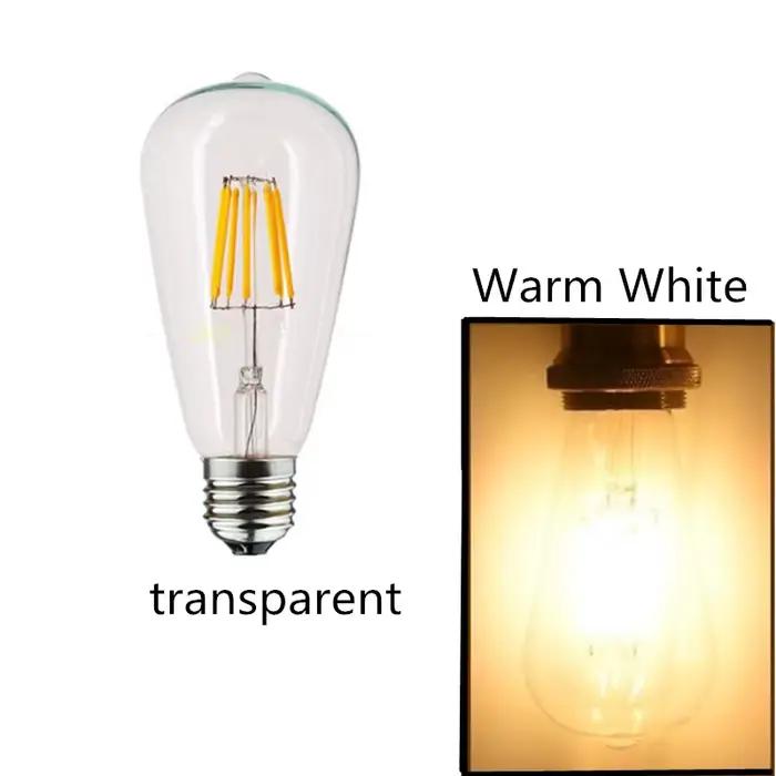 Ampoules LED à Filament Edison doré ST64 Dimmable E27 B22 2W 4W 6W 8W 10W 12W 220V 110V 2700K 6000K lampes énergétiques à 360 degrés
