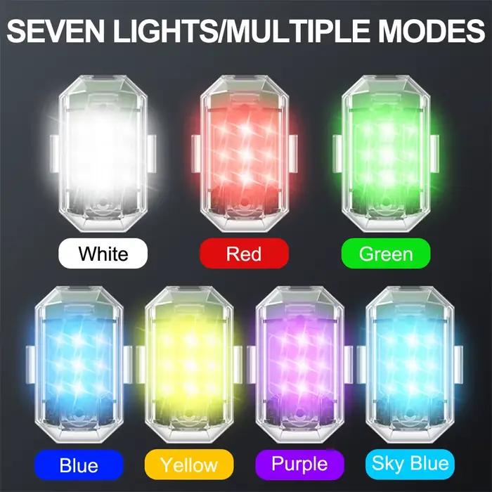 Lumières stroboscopiques pour voiture et moto, Flash Led, lampe d'avertissement Anti-collision, étanche, télécommande sans fil