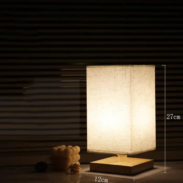 Lampe de Table en bois de Style chinois Vintage