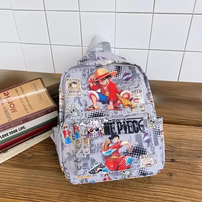 Sac à dos à motif de dessin animé One Piece Luffy & Chopper, créatif et personnalisé, grande capacité, léger, polyvalent, sac d'étudiant